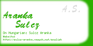 aranka sulcz business card